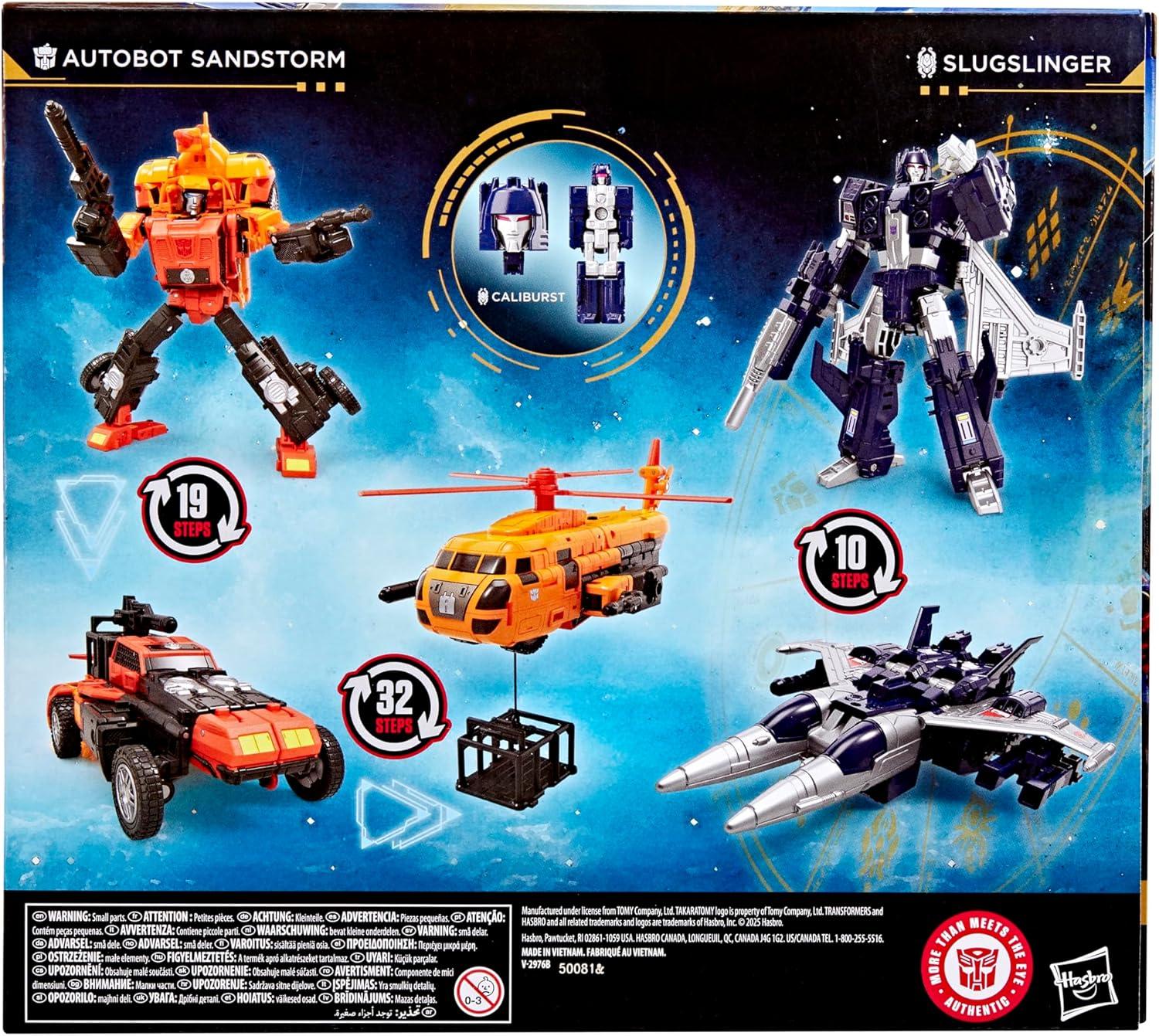 imageTransformers Age of The Primes Wreck n Doom Collection 2Pack 75Inch Autobot Sandstorm and 55Inch Slugslinger Action Figures Robot Toys 8 Amazon Exclusive