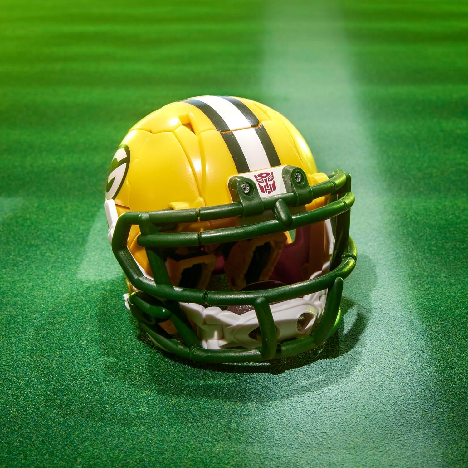 imageTransformers NFL Green Bay Packers Tundra Prime 55Inch Action Figure Changes from Robot to Helmet Football Toys for Ages 8Green Bay Packers