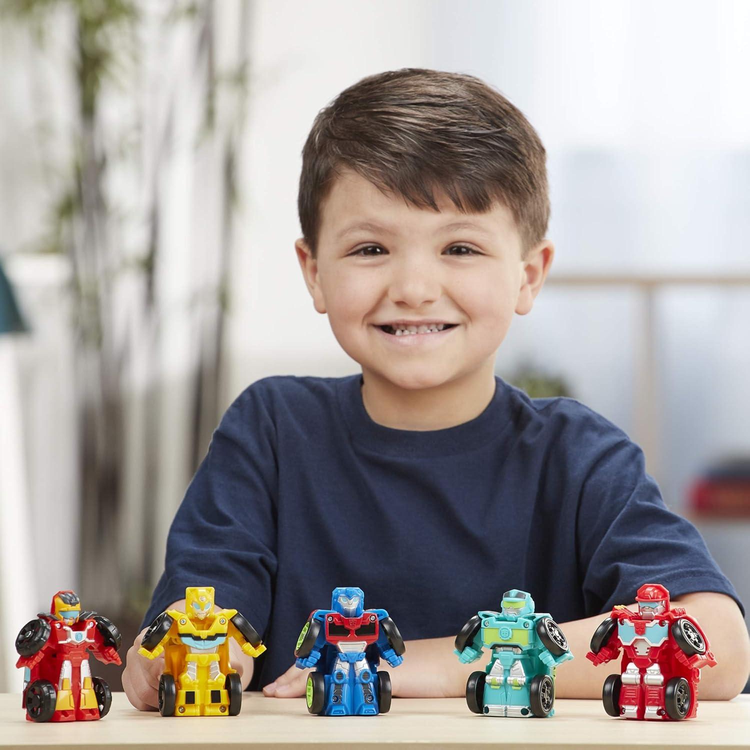 imageTransformers Playskool Heroes Rescue Bots Academy Mini Bot Racers Converting Robot Toy 5Pack 2Inch Collectible Toy Cars Amazon ExclusiveRobot Toy