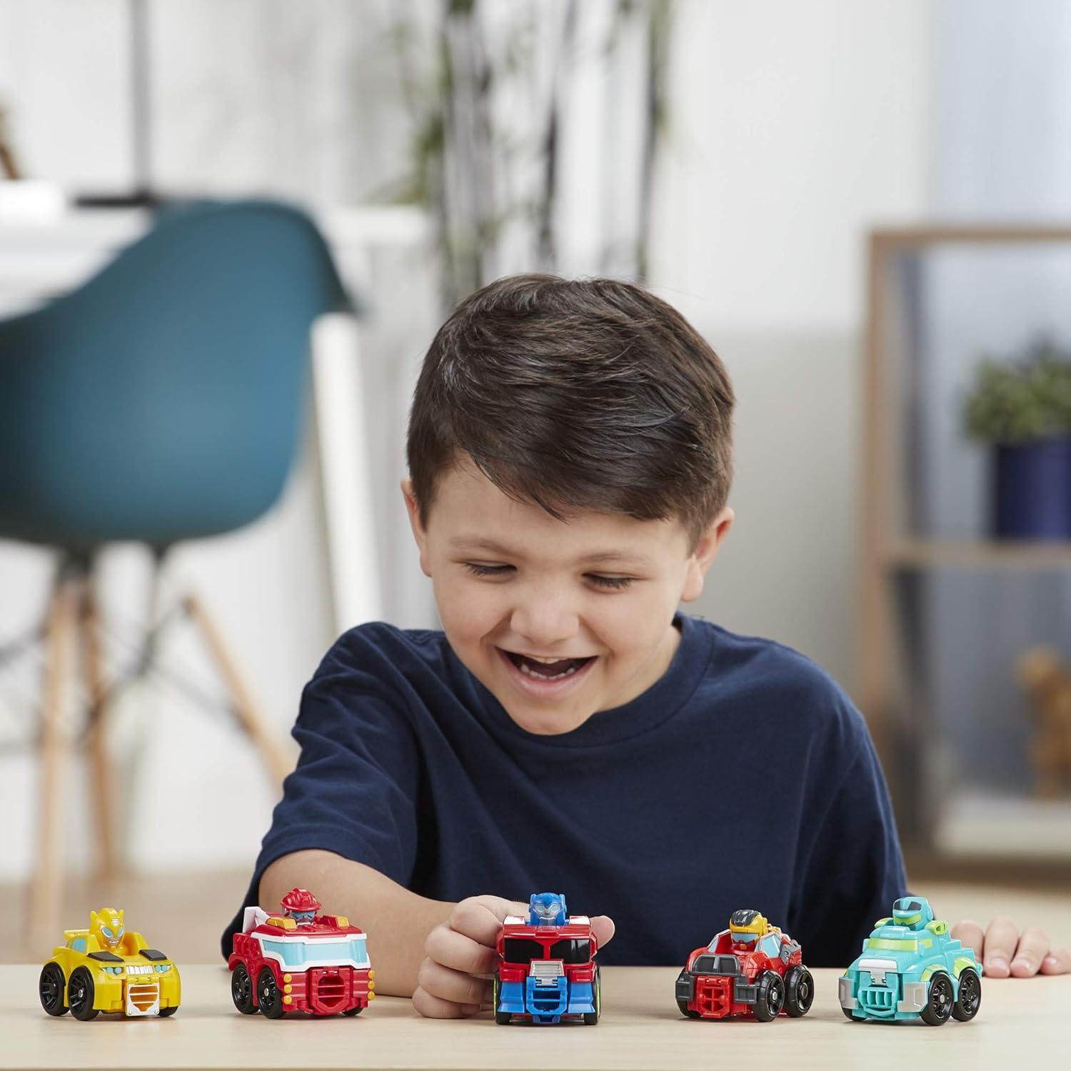 imageTransformers Playskool Heroes Rescue Bots Academy Mini Bot Racers Converting Robot Toy 5Pack 2Inch Collectible Toy Cars Amazon ExclusiveRobot Toy