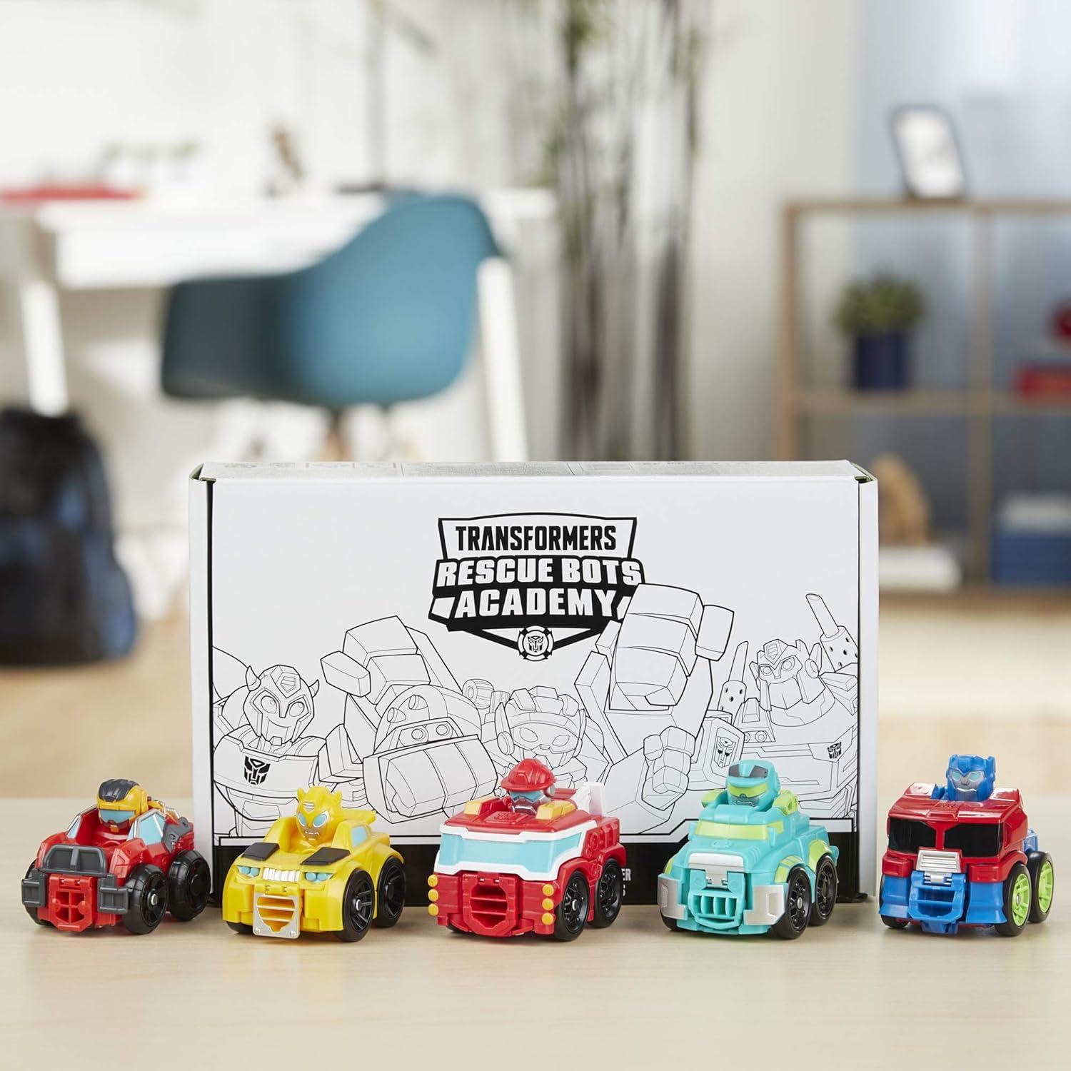 imageTransformers Playskool Heroes Rescue Bots Academy Mini Bot Racers Converting Robot Toy 5Pack 2Inch Collectible Toy Cars Amazon ExclusiveRobot Toy