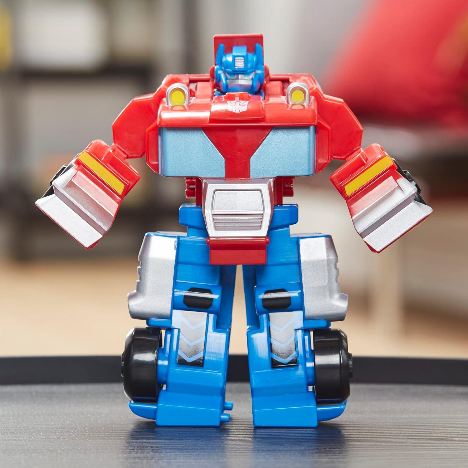 imageTransformers Playskool Heroes Rescue Bots Academy Team Optimus Prime 45Inch Action Figure Kids Converting Robot Toy Ages 3 Amazon Exclusive