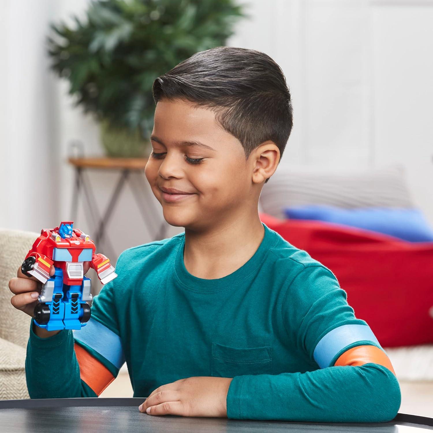imageTransformers Playskool Heroes Rescue Bots Academy Team Optimus Prime 45Inch Action Figure Kids Converting Robot Toy Ages 3 Amazon Exclusive