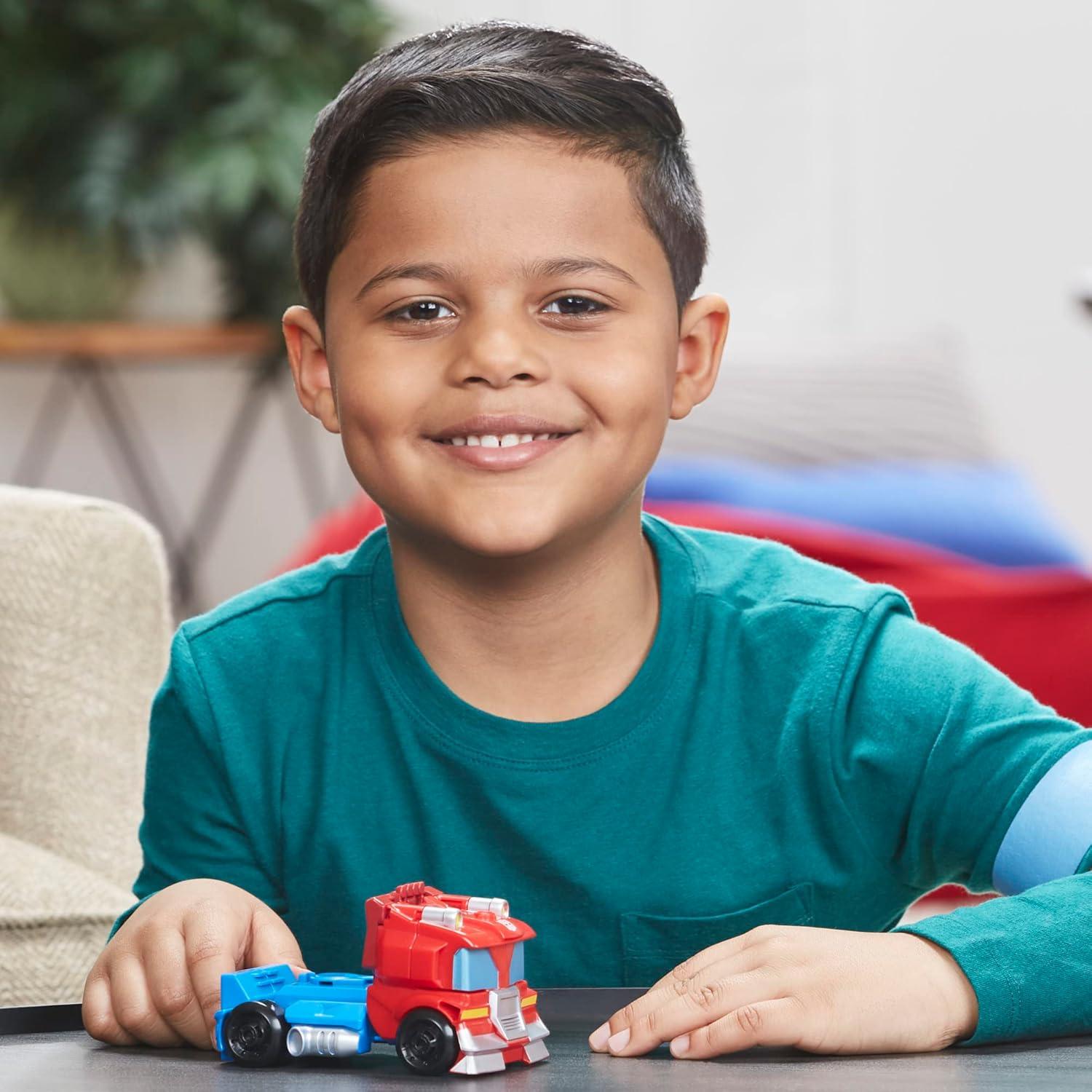 imageTransformers Playskool Heroes Rescue Bots Academy Team Optimus Prime 45Inch Action Figure Kids Converting Robot Toy Ages 3 Amazon Exclusive