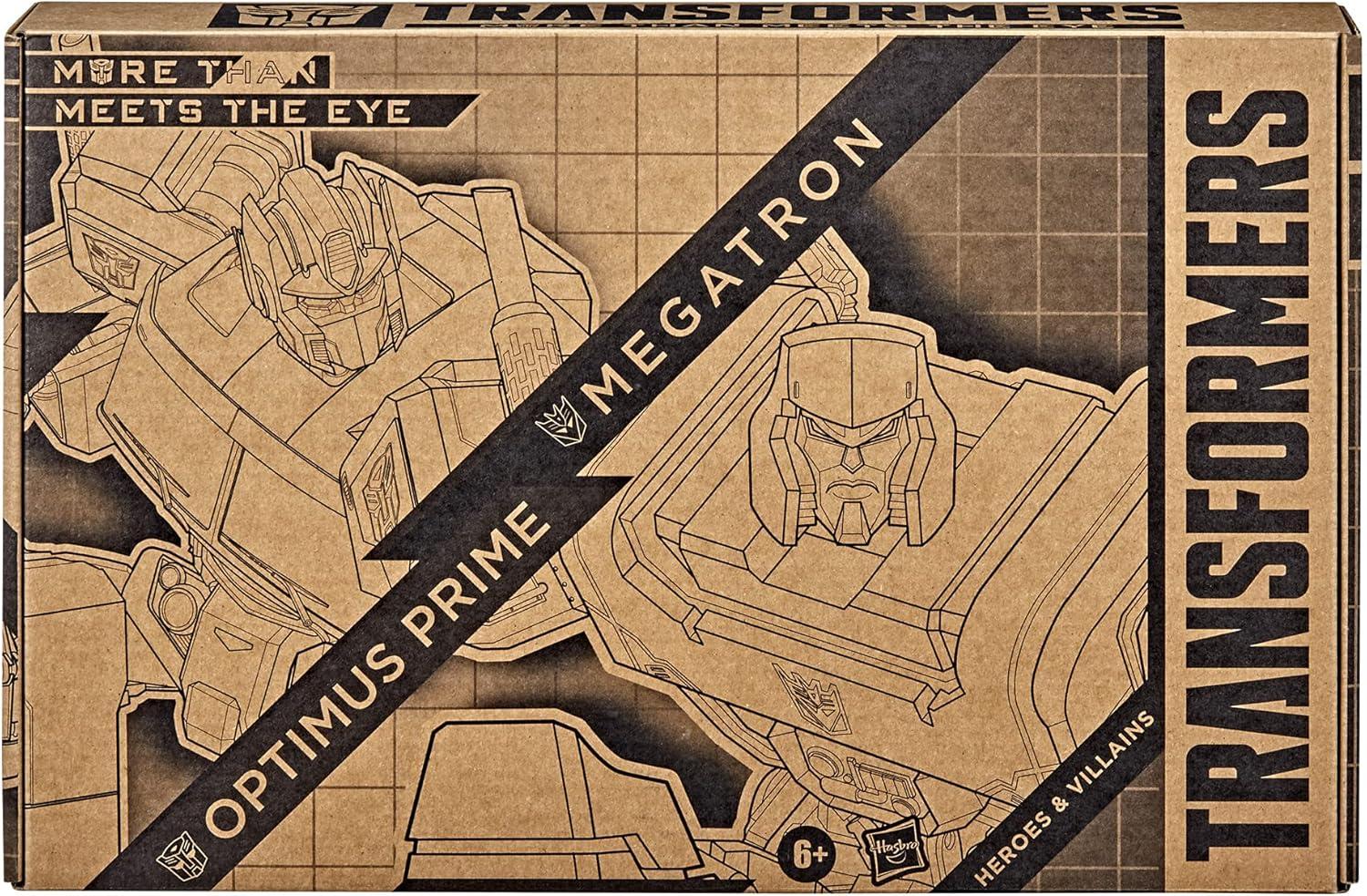 imageTransformers Toys Heroes and Villains Optimus Prime and Megatron 2Pack Action Figures for Kids Ages 6 and Up 7inch Amazon Exclusive7 Inch Pack of 2