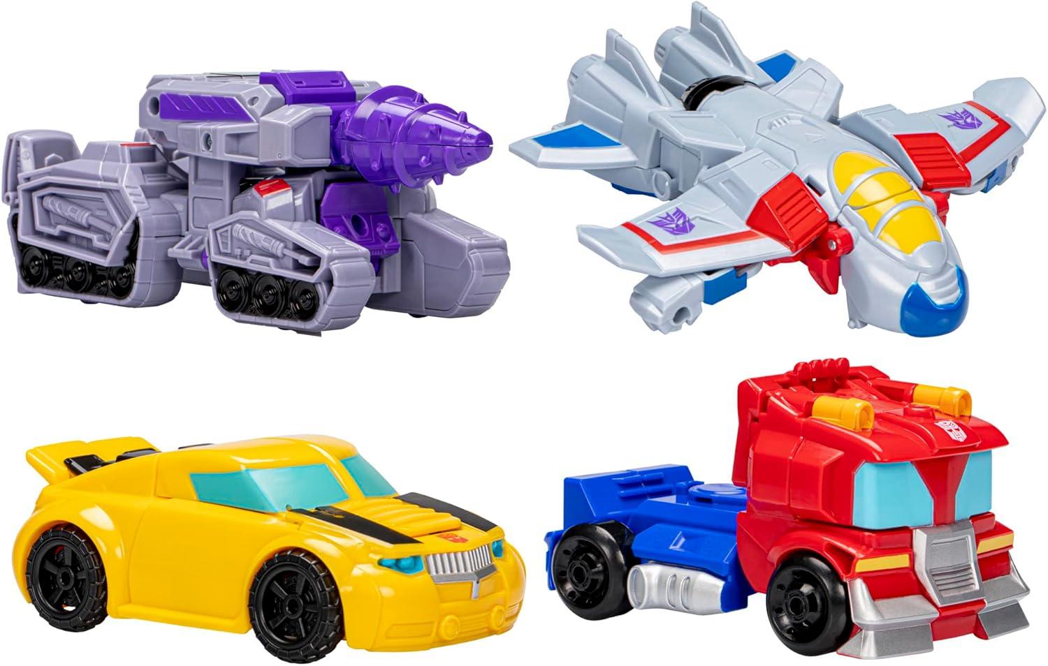 imageTransformers Toys Heroes vs Villains 4Pack Autobot and Decepticon 45Inch Action Figures Preschool Robot Toys for Kids Ages 3 and Up Amazon Exclusive