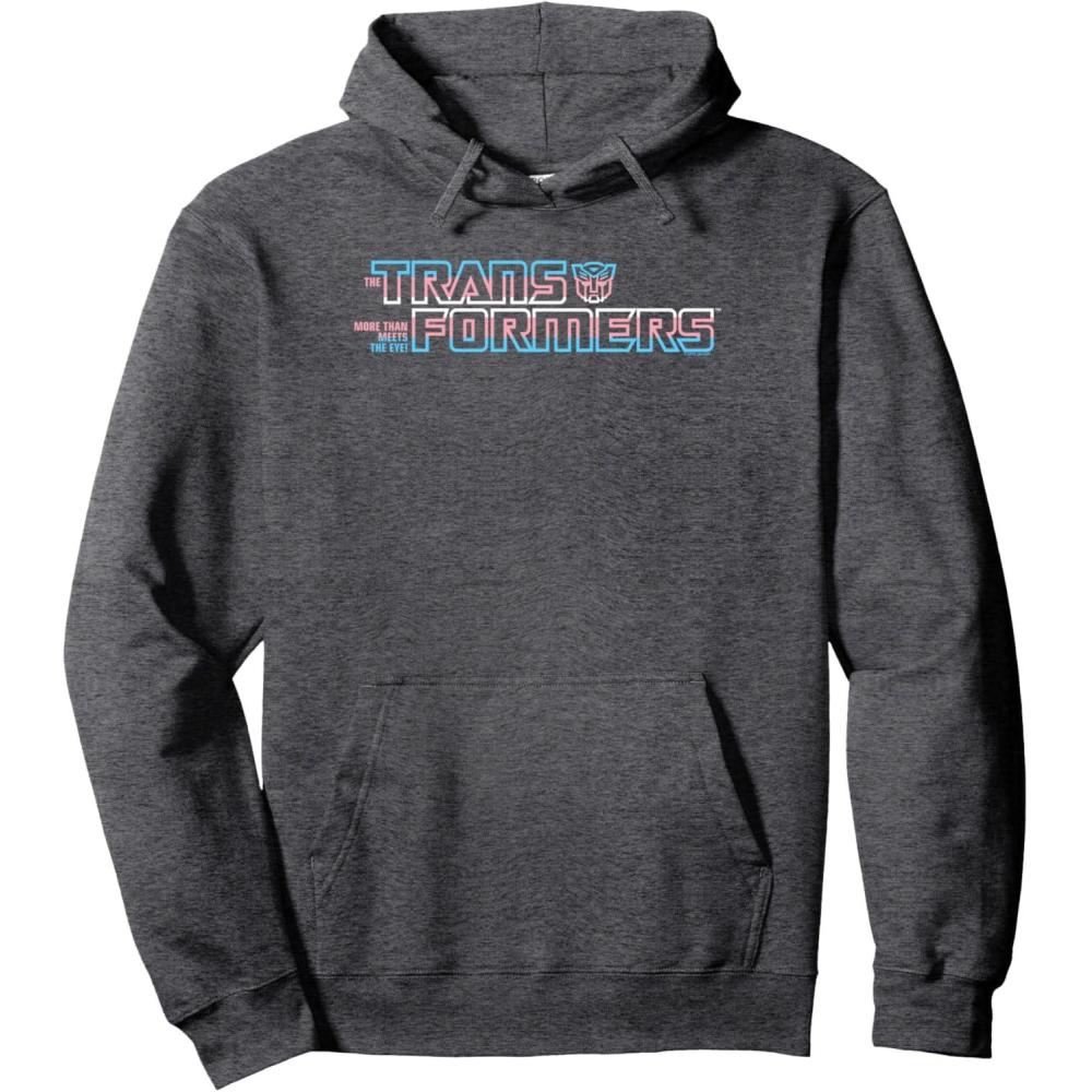imageTransformers Pride Logo V2 Pullover HoodieDark Heather Grey