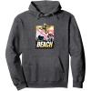 Transformers Bumblebee Surfing Life’s A Beach Portrait Pullover Hoodie(Dark Heather Grey)