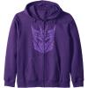 Transformers Decepticons Purple Icon Filled Logo Zip Hoodie(Purple)