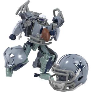 Transformers NFL Green Bay Packers Tundra Prime 5.5-Inch Action Figure Changes from Robot to Helmet, Football Toys for Ages 8+(Dallas Cowboys)