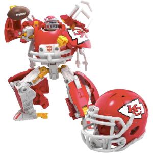 Transformers NFL Green Bay Packers Tundra Prime 5.5-Inch Action Figure Changes from Robot to Helmet, Football Toys for Ages 8+(Kansas City Chiefs)