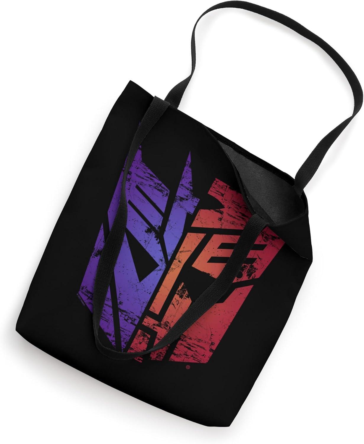 imageTransformers Decepticons ampamp Autobots Split Logo Tote Bag