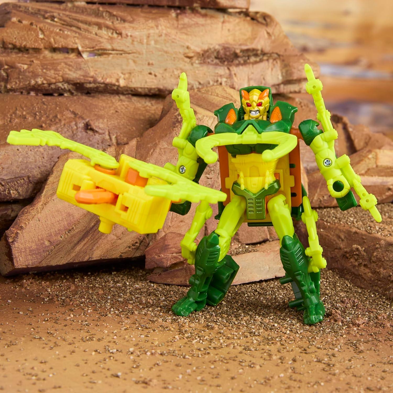 imageTransformers CYBERWORLD Chop Shop Armored Cyber Changers 4Inch Action Figure Quick Change to Insect Mode Robot Toys for Boys and Girls Kids Christmas Stocking Stuffers Ages 6