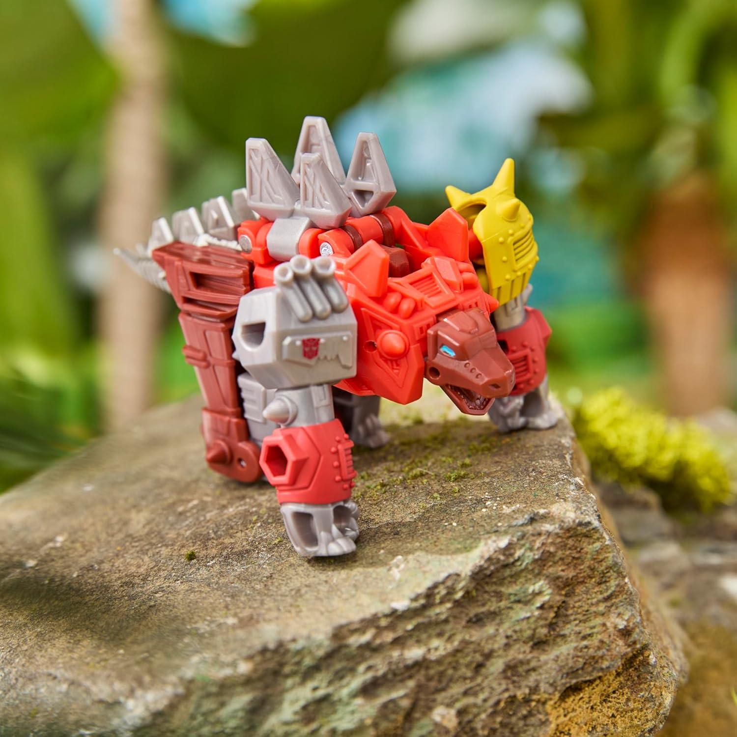 imageTransformers CYBERWORLD Dinobot Snarl Cyber Changers 4Inch Action Figure Quick Change to Dino Mode Robot Toys for Boys and Girls Kids Christmas Stocking Stuffers Ages 6