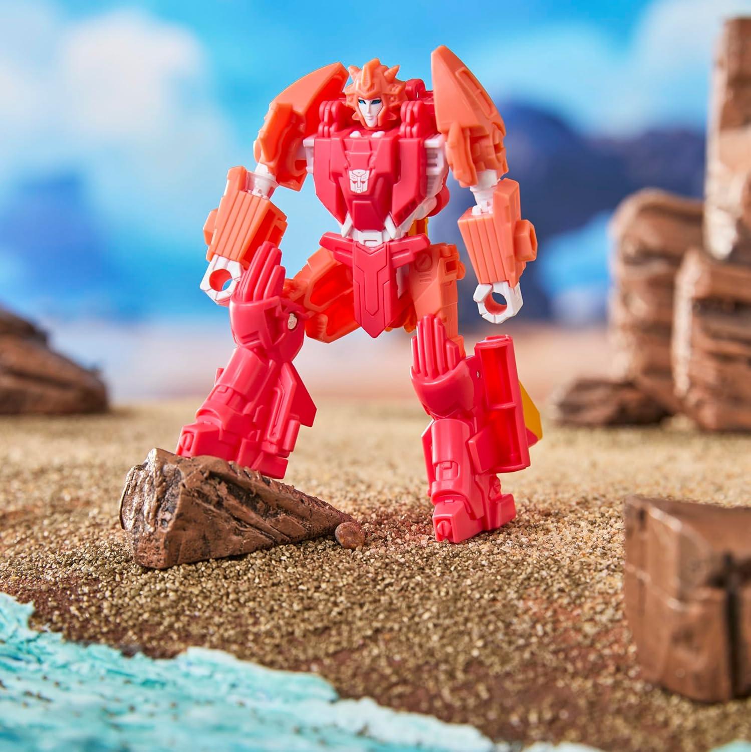 imageTransformers CYBERWORLD Elita1 Cyber Changers 4Inch Action Figure Quick Change to Speedboat Mode Robot Toys for Boys and Girls Kids Christmas Stocking Stuffers Ages 6