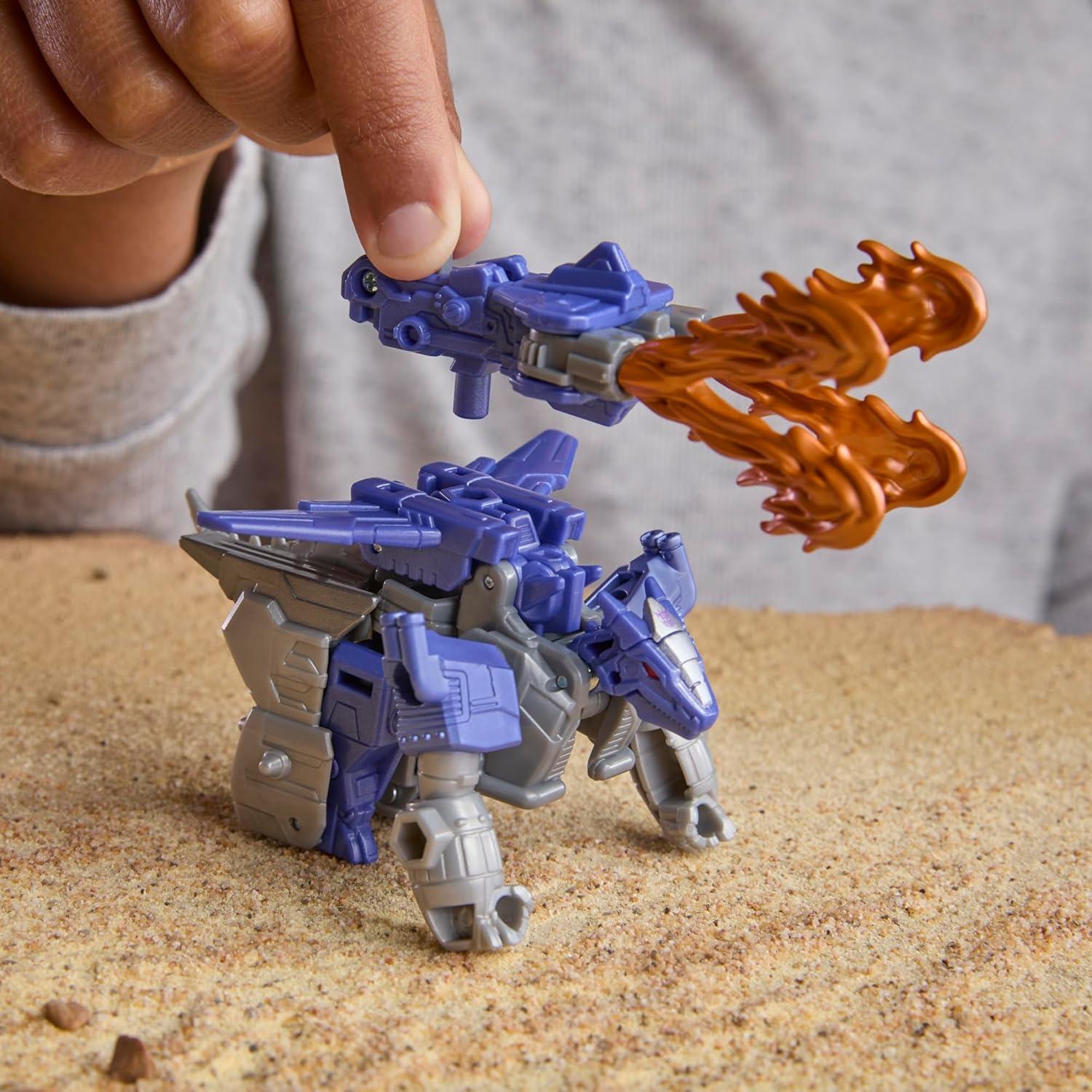 imageTransformers CYBERWORLD Galvatron Armored Cyber Changers 4Inch Action Figure Quick Change to Dragon Mode Robot Toys for Boys and Girls Kids Christmas Stocking Stuffers Ages 6