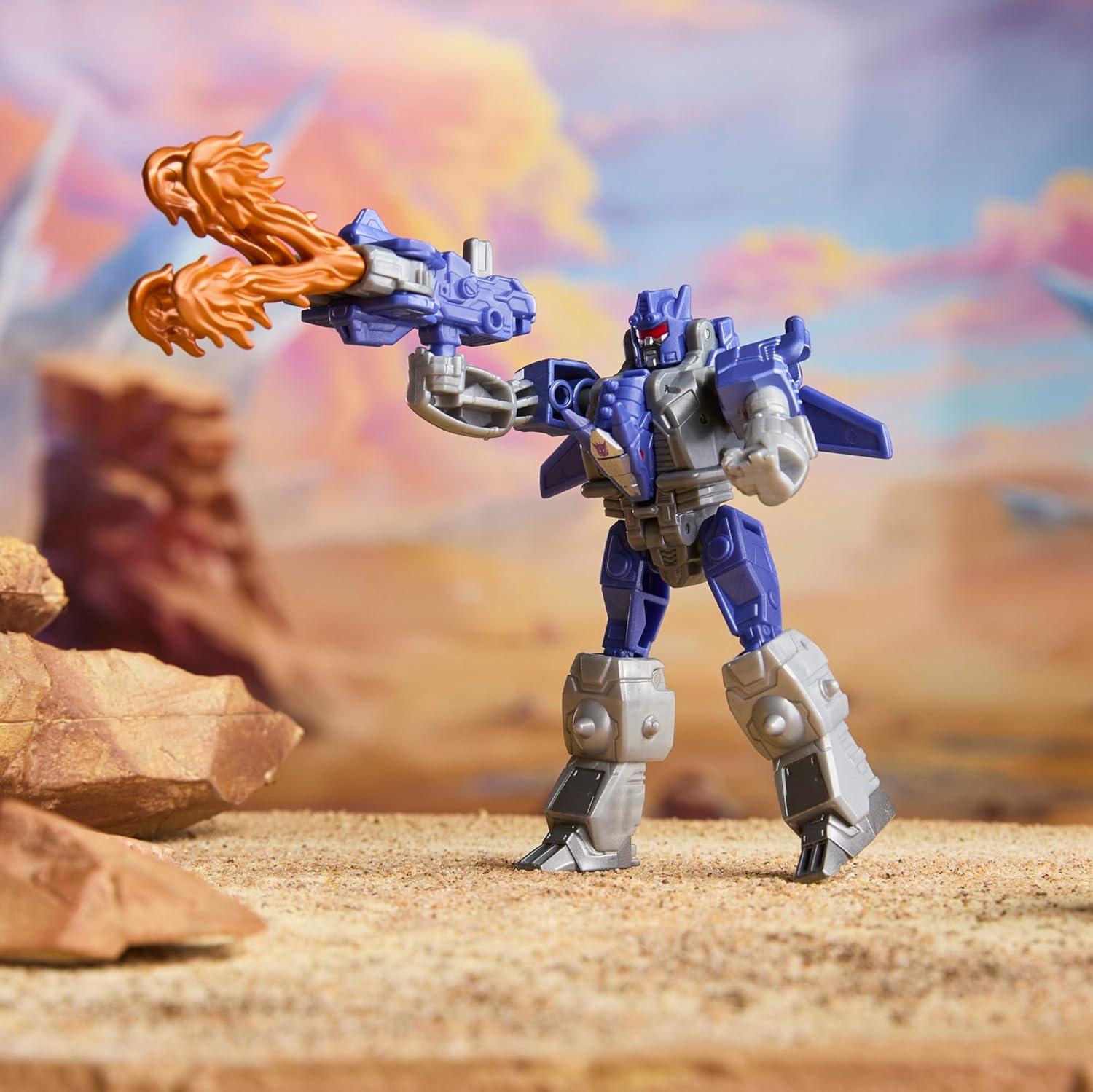 imageTransformers CYBERWORLD Galvatron Armored Cyber Changers 4Inch Action Figure Quick Change to Dragon Mode Robot Toys for Boys and Girls Kids Christmas Stocking Stuffers Ages 6