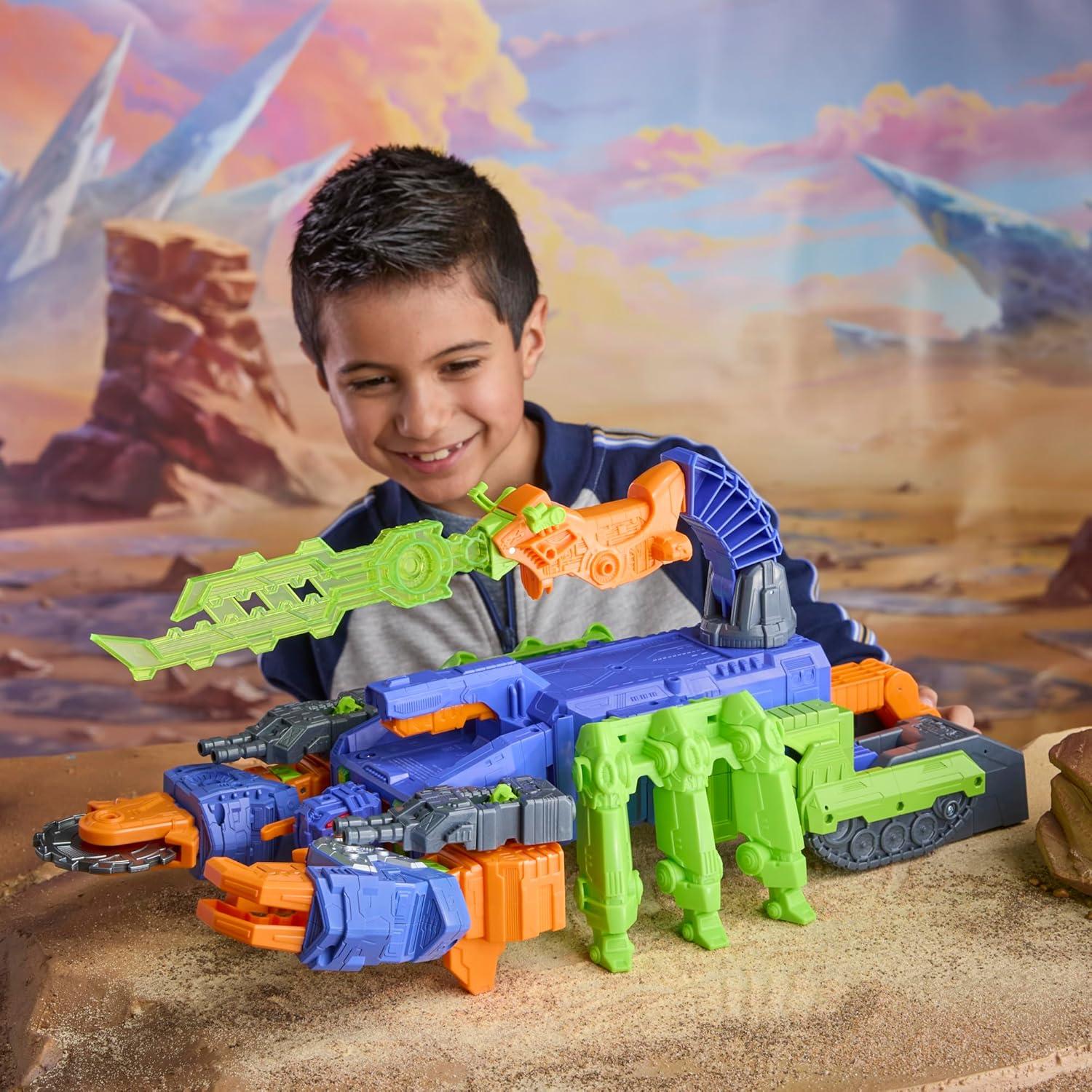 imageTransformers CYBERWORLD Scorponok Strike Battle Set Converting Action Figure Playset with Lights and Sounds Robot Toys for Boys and Girls Kids Ages 6