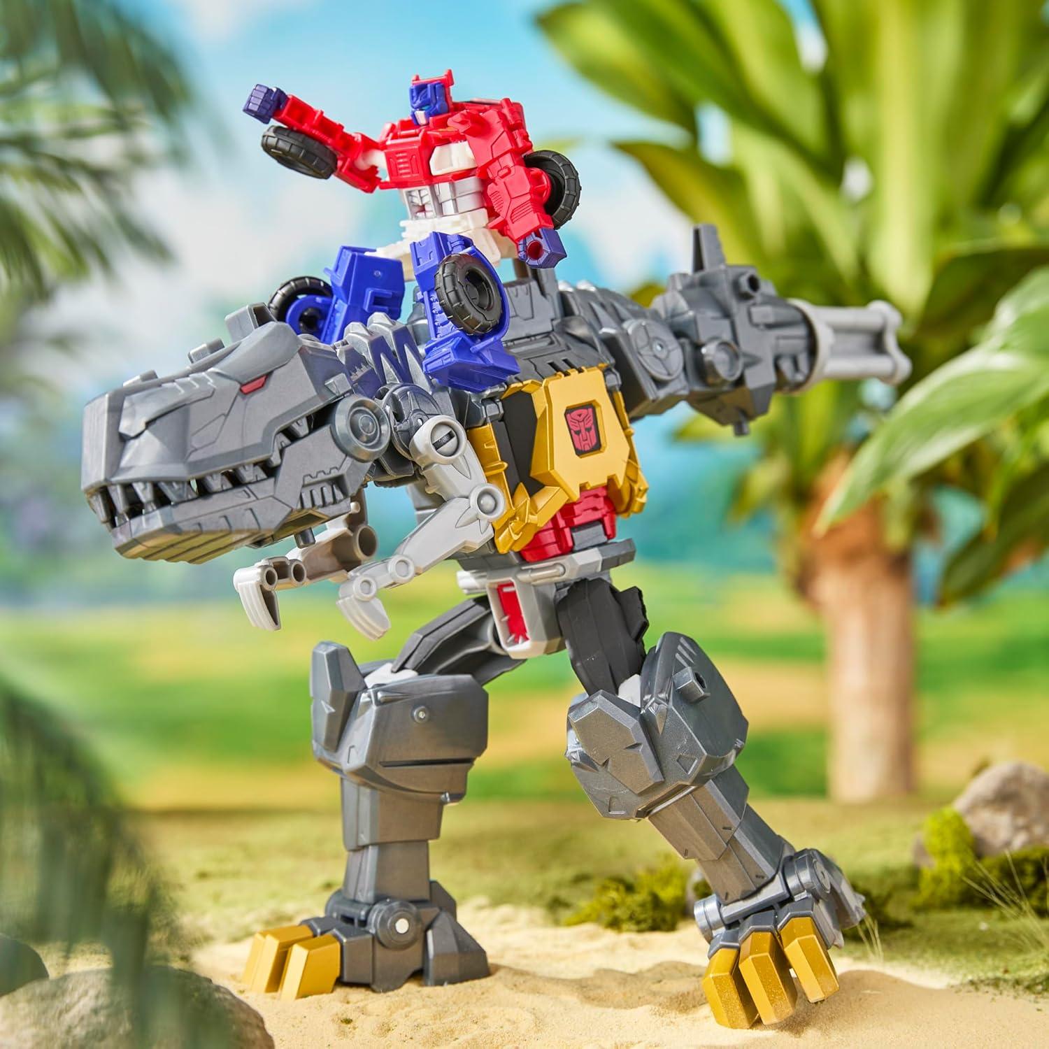 imageTransformers Cyberworld Grimlock Chomp ampamp Battle 9Inch Action Figure Quick Change to Dino Mode Robot Toys for Boys ampamp Girls Kids Christmas Stocking Stuffers Ages 6