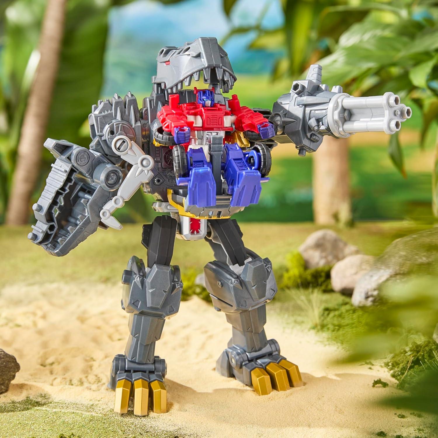 imageTransformers Cyberworld Grimlock Chomp ampamp Battle 9Inch Action Figure Quick Change to Dino Mode Robot Toys for Boys ampamp Girls Kids Christmas Stocking Stuffers Ages 6
