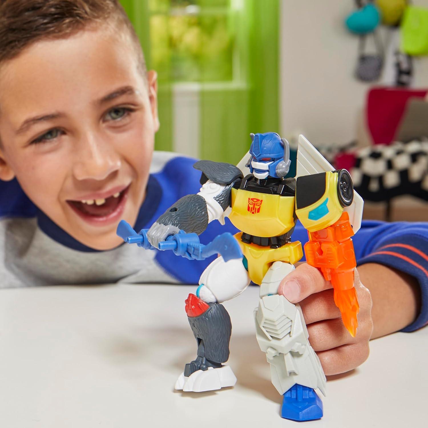 imageTransformers MixMashers Optimus Primal Custom MixandMatch Action Figure ampamp Accessories 5InchScale 12 cm Robot Toys for Kids Ages 4
