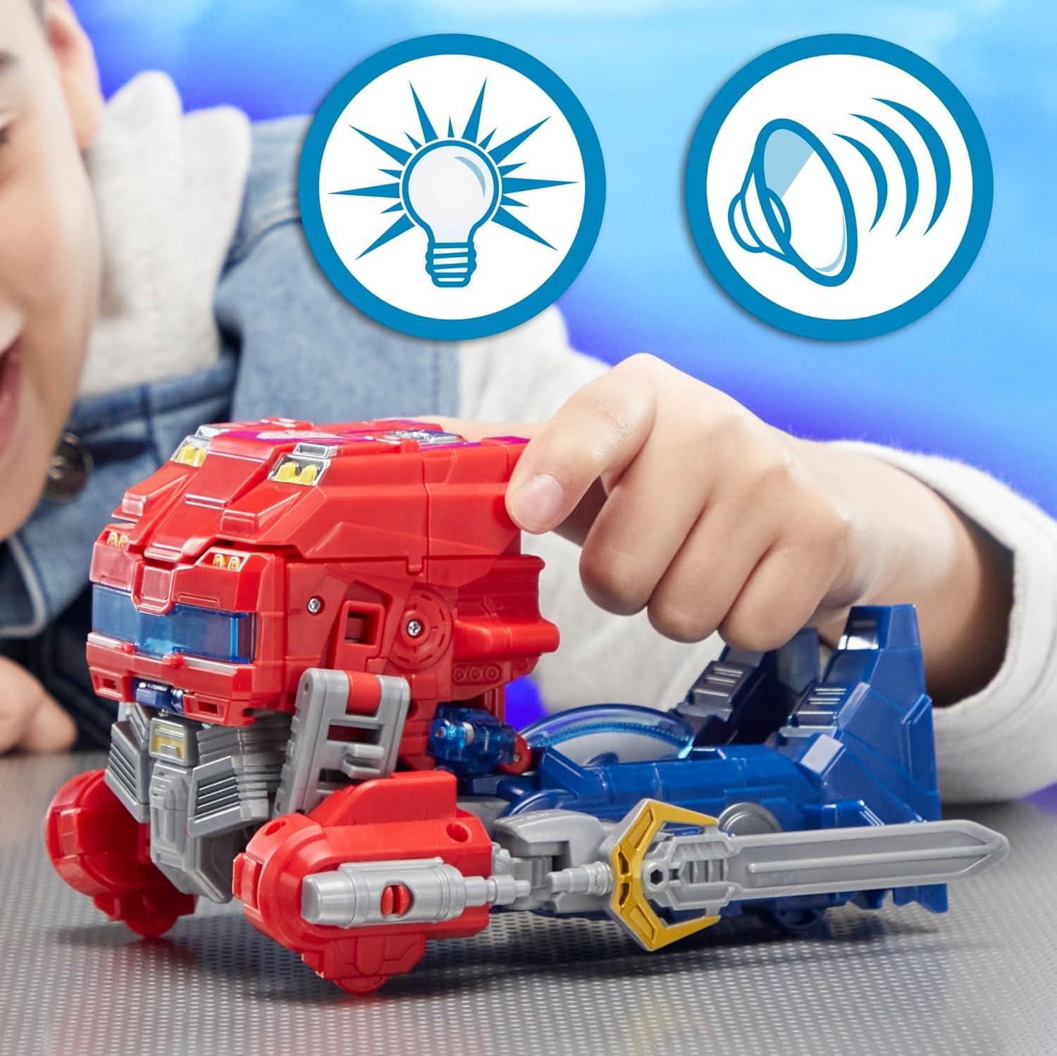 imageTransformers One Movie Power Flip Optimus Prime Orion Pax Converting Action Figure 4 Modes 10inch Interactive Electronic Toy Lights ampamp Sounds 6
