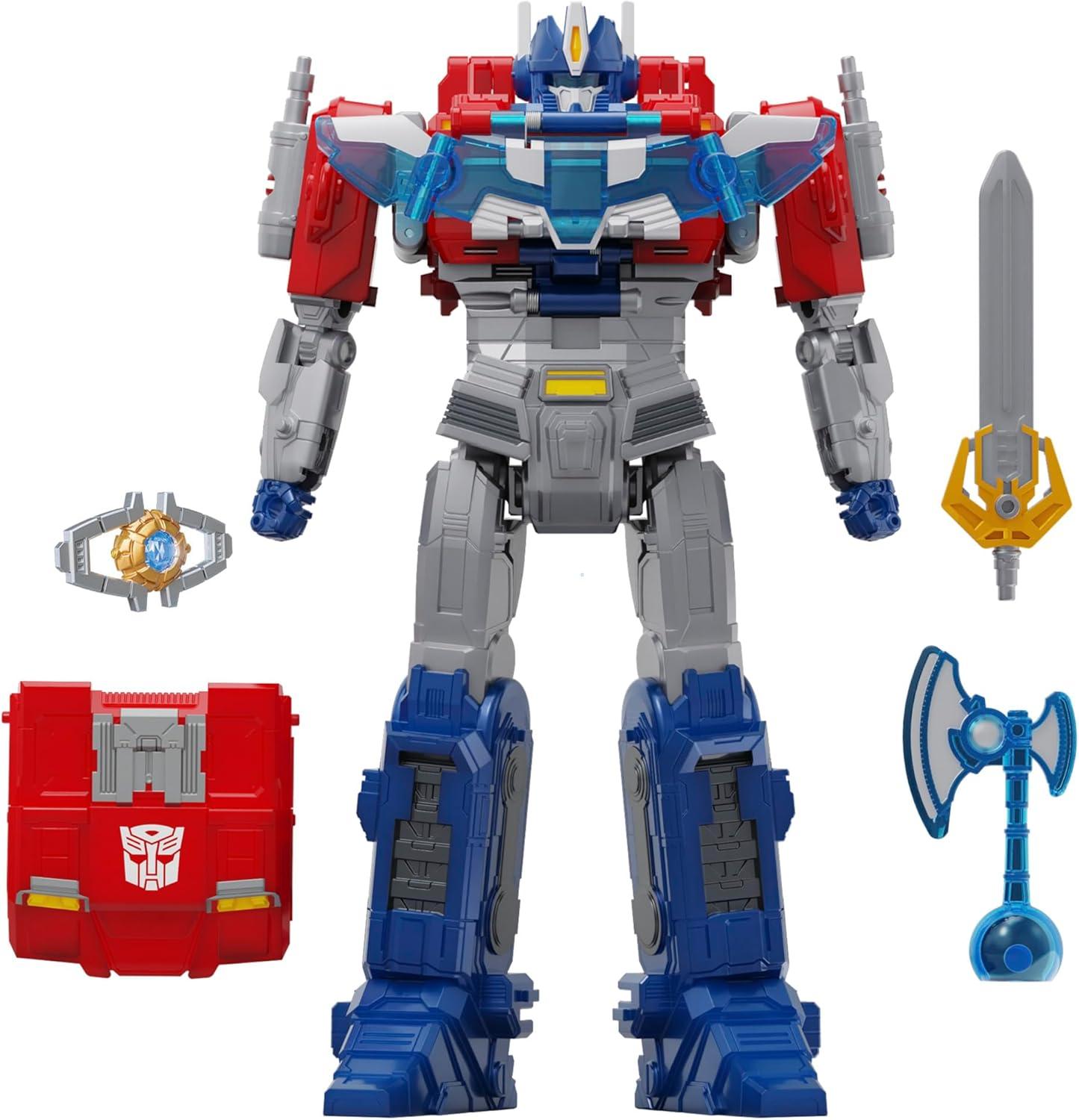 imageTransformers One Movie Power Flip Optimus Prime Orion Pax Converting Action Figure 4 Modes 10inch Interactive Electronic Toy Lights ampamp Sounds 6
