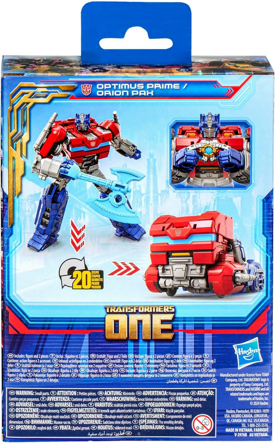 imageTransformers One Prime Changer Optimus Prime Orion Pax 5Inch Robot Action Figure Interactive Toys for Boys and Girls Ages 6 and Up