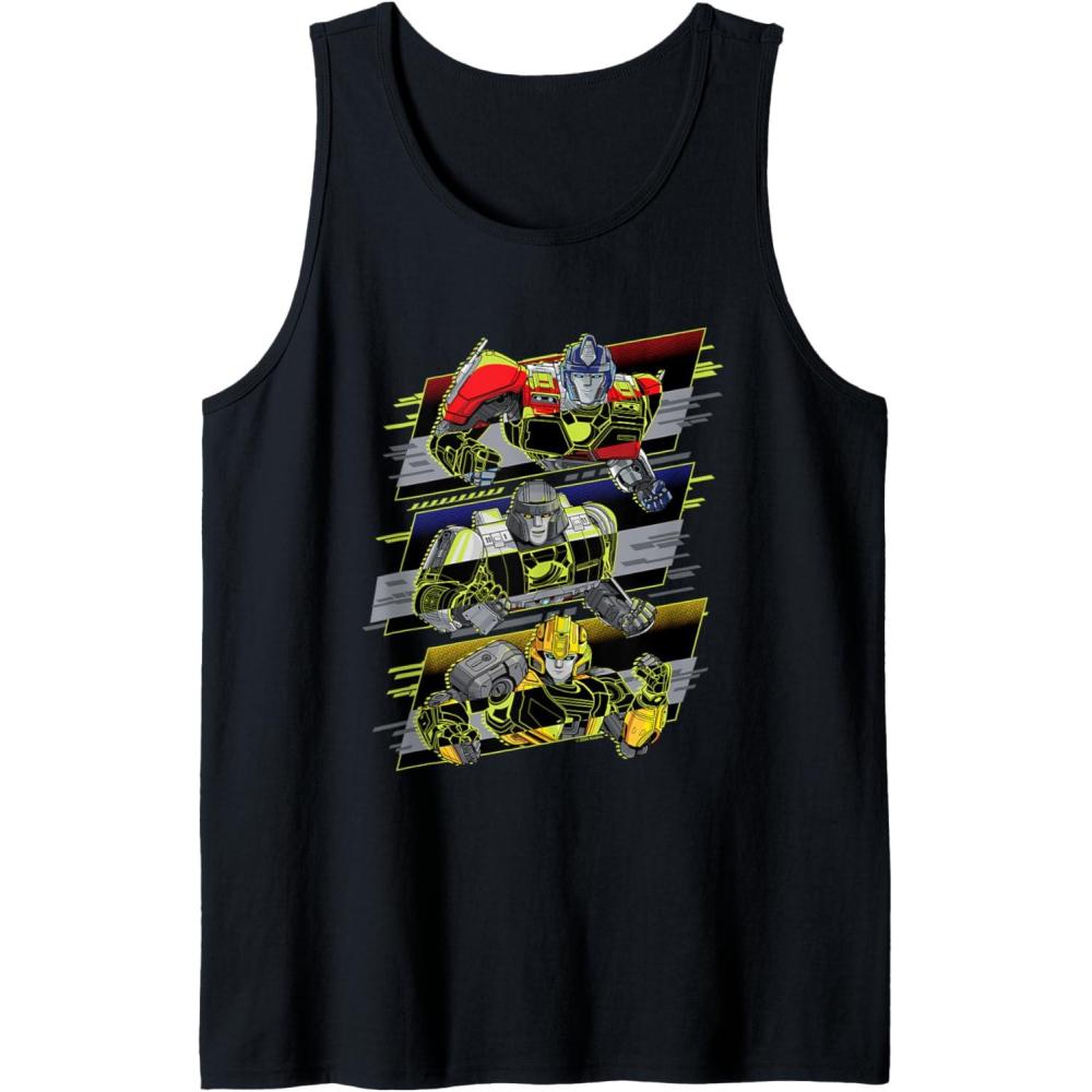 imageTransformers One Orion Pax D16 ampamp B127 Heroic Panels Tank TopBlack