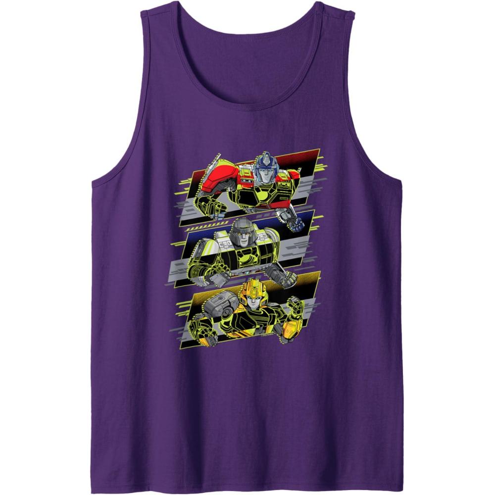 imageTransformers One Orion Pax D16 ampamp B127 Heroic Panels Tank TopPurple
