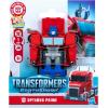 TRANSFORMERS EarthSpark 1-Step Smash Changers Optimus Prime 4-Inch Action Figure, Robot Toys for Boys and Girls 6 and Up