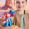 Transformers CYBERWORLD Optimus Prime Armored Cyber Changers 4-Inch Action Figure, Quick Change to Truck Mode, Robot Toys for Boys and Girls, Kids Christmas Stocking Stuffers, Ages 6+