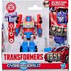 Transformers CYBERWORLD Optimus Prime Armored Cyber Changers 4-Inch Action Figure, Quick Change to Truck Mode, Robot Toys for Boys and Girls, Kids Christmas Stocking Stuffers, Ages 6+