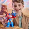 Transformers CYBERWORLD Optimus Prime Armored Cyber Changers 4-Inch Action Figure, Quick Change to Truck Mode, Robot Toys for Boys and Girls, Kids Christmas Stocking Stuffers, Ages 6+