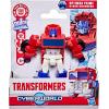 Transformers CYBERWORLD Optimus Prime Cyber Changers 4-Inch Action Figure, Quick Change to Truck Mode, Robot Toys for Boys and Girls, Kids Christmas Stocking Stuffers, Ages 6+