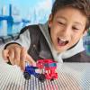 Transformers CYBERWORLD Optimus Prime Cyber Changers 4-Inch Action Figure, Quick Change to Truck Mode, Robot Toys for Boys and Girls, Kids Christmas Stocking Stuffers, Ages 6+