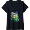Womens Transformers One It’s The Spark That Counts D-16 Logo V-Neck T-Shirt(Black)