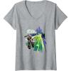 Womens Transformers One It’s The Spark That Counts D-16 Logo V-Neck T-Shirt(Heather Grey)