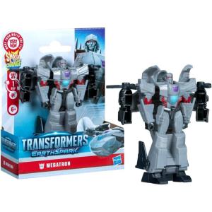 TRANSFORMERS EarthSpark 1-Step Smash Changers Megatron 4-Inch Action Figure, Robot Toys for Boys and Girls 6 and Up