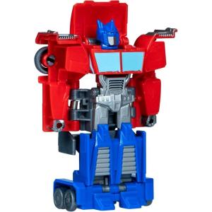 TRANSFORMERS EarthSpark 1-Step Smash Changers Optimus Prime 4-Inch Action Figure, Robot Toys for Boys and Girls 6 and Up
