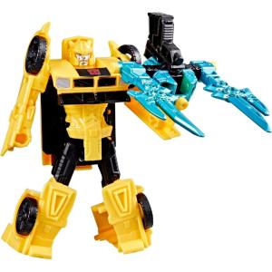 Transformers CYBERWORLD Bumblebee Armored Cyber Changers 4-Inch Action Figure, Quick Change to Car Mode, Robot Toys for Boys and Girls, Kids Christmas Stocking Stuffers, Ages 6+
