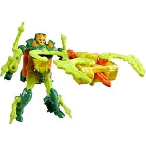 Transformers CYBERWORLD Chop Shop Armored Cyber Changers 4-Inch Action Figure, Quick Change to Insect Mode, Robot Toys for Boys and Girls, Kids Christmas Stocking Stuffers, Ages 6+