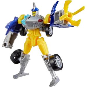 Transformers CYBERWORLD Sky-Byte Cyber Changers 4-Inch Action Figure, Quick Change to Car Mode, Robot Toys for Boys and Girls, Kids Christmas Stocking Stuffers, Ages 6+
