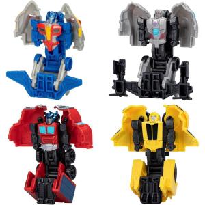 Transformers EarthSpark Tacticon Bundle, Set of 4 Mini Robot Action Figures, Converts in 1 Step, Interactive Fidget Toys for Boys and Girls Ages 6 and Up (Amazon Exclusive)