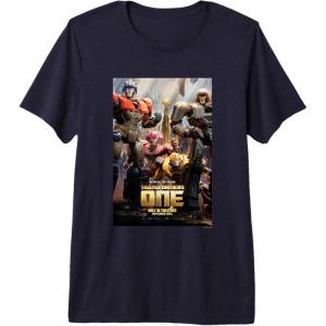Transformers One Witness The Origin Movie Poster Vintage Premium Tri-blend T-Shirt(Navy Blue)