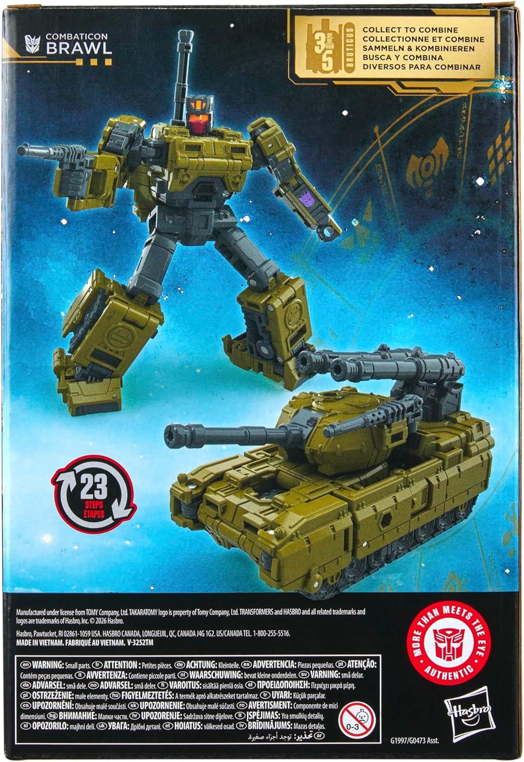 imageTransformers Age of The Primes Combaticon Brawl Voyager Class 55Inch Converting Action Figure Robot Toys for Ages 8