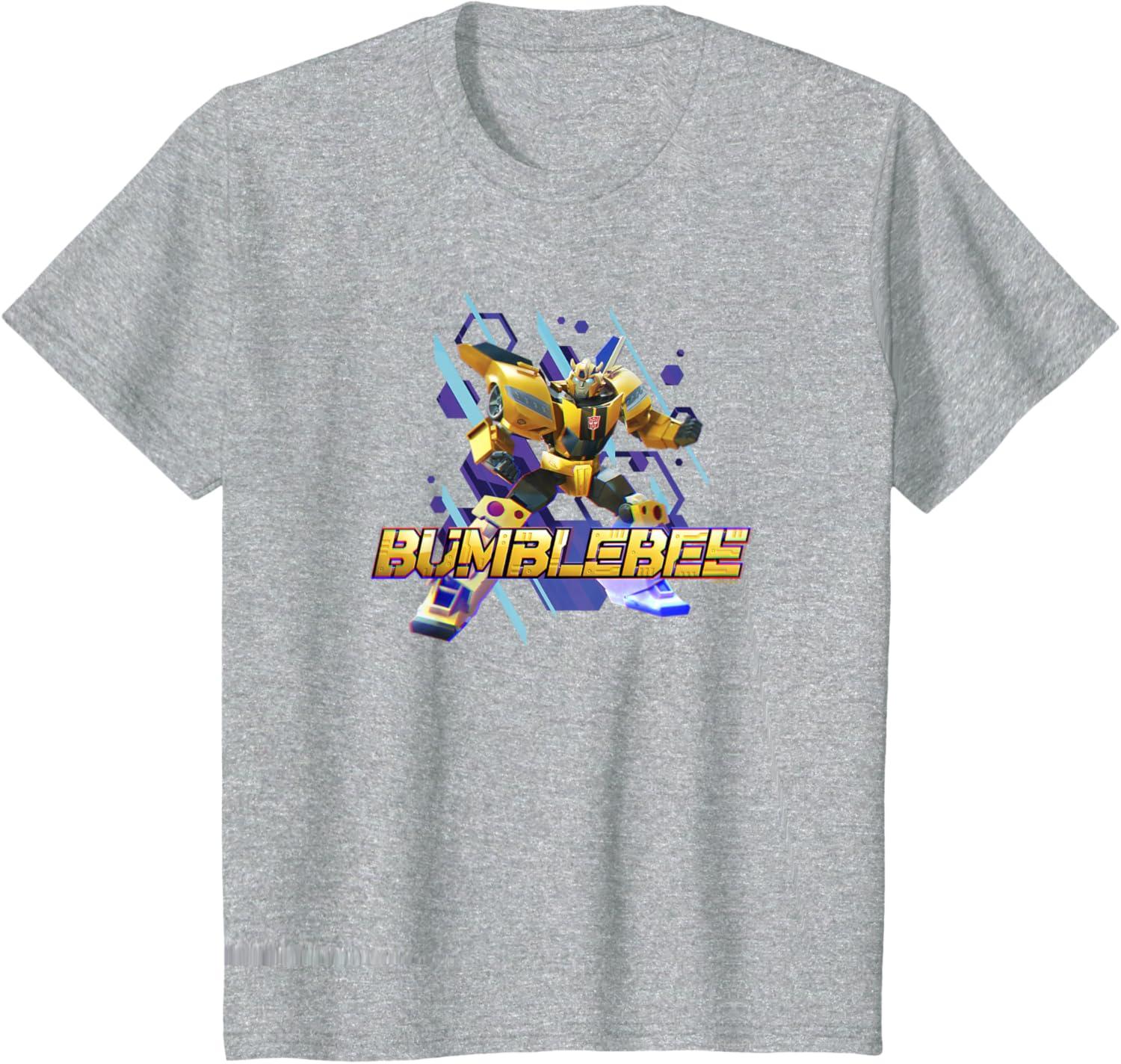 imageTransformers EarthSpark Bumblebee Hero Pose TShirtHeather Grey