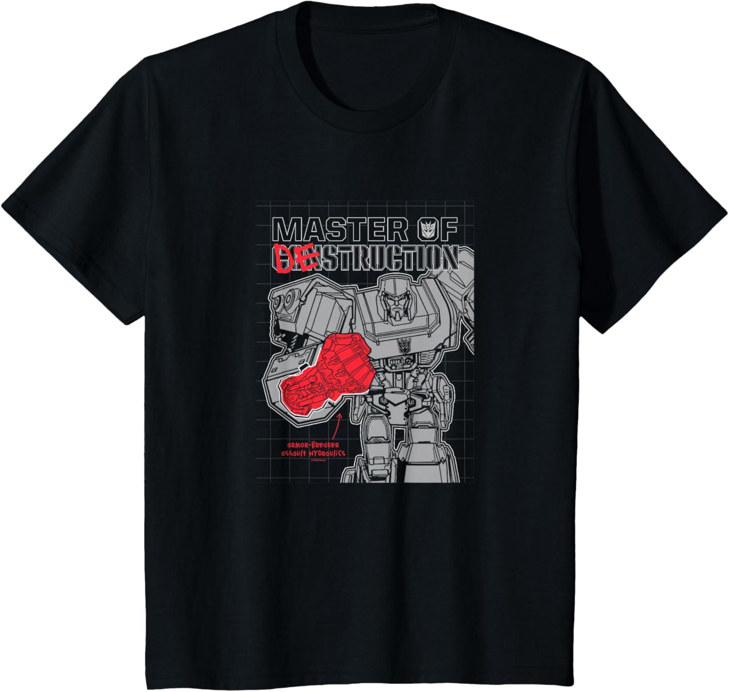 imageTransformers Megatron Master Of Destruction Color Pop TShirtBlack