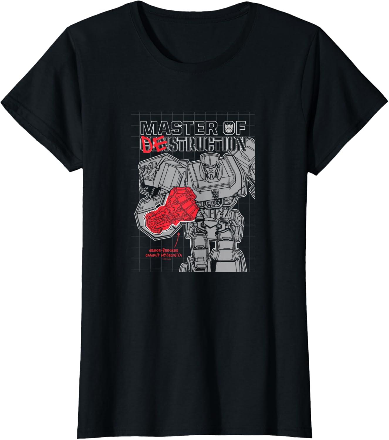 imageTransformers Megatron Master Of Destruction Color Pop TShirtBlack