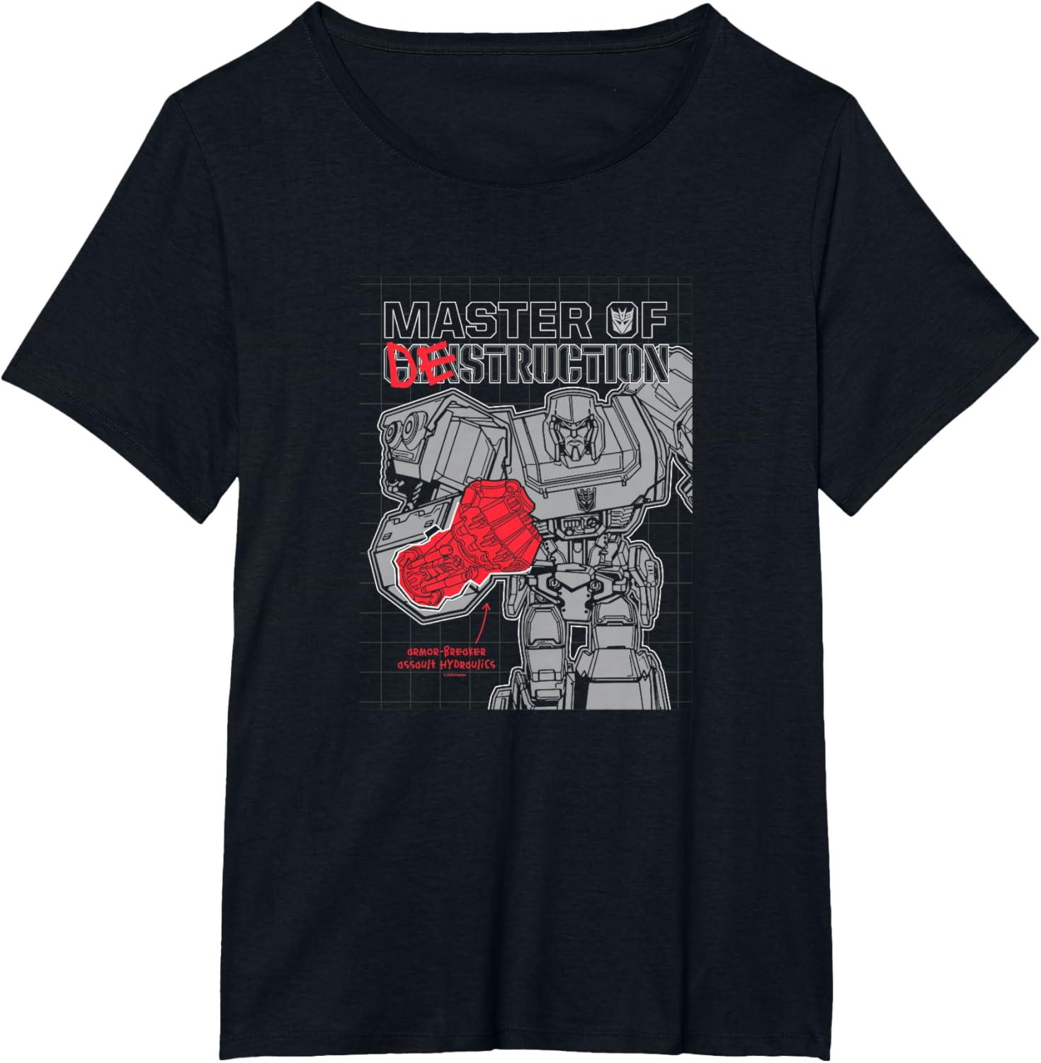 imageTransformers Megatron Master Of Destruction Color Pop TShirtBlack
